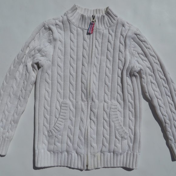 L.L.Bean Sweater 6X-7 cardigan full zip Girls Boys Kids 100% Cotton ll bean - Picture 2 of 12